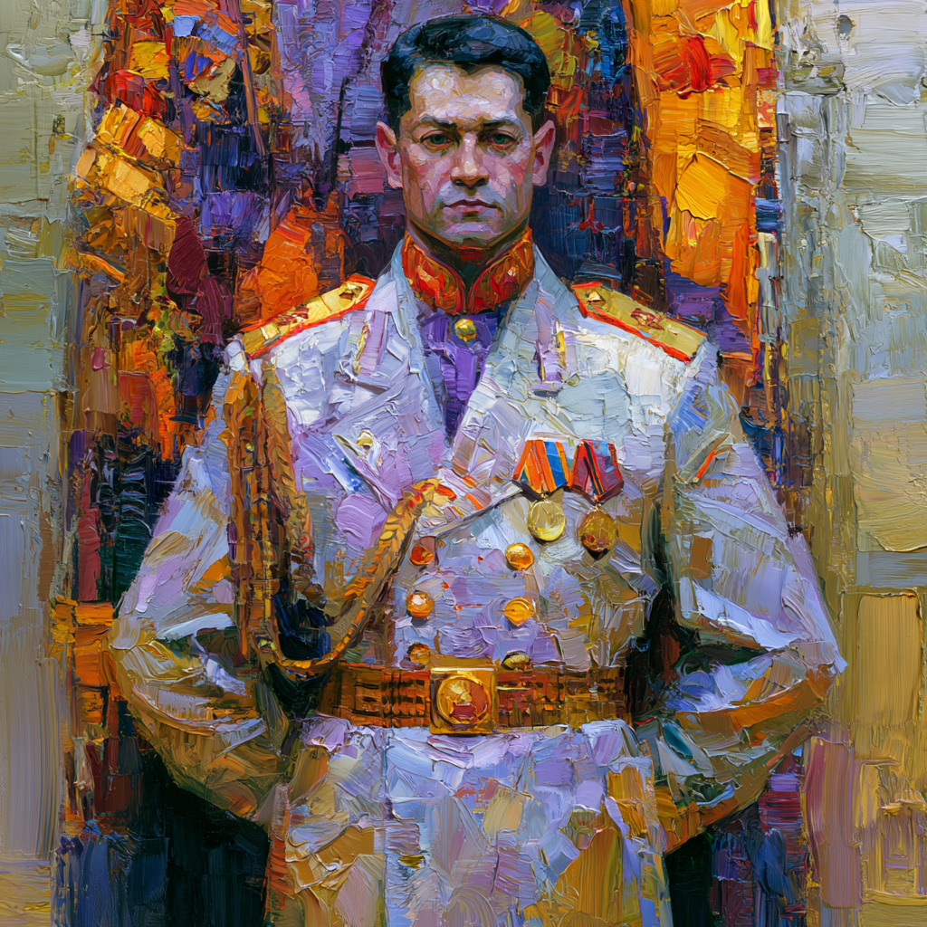 Capricorn 23 - A soldier standing at attention as two medals are pinned to their uniform
