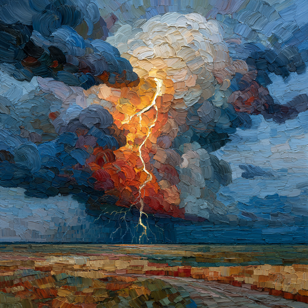 Aquarius 2 - A sudden, dramatic thunderstorm breaking over an open landscape