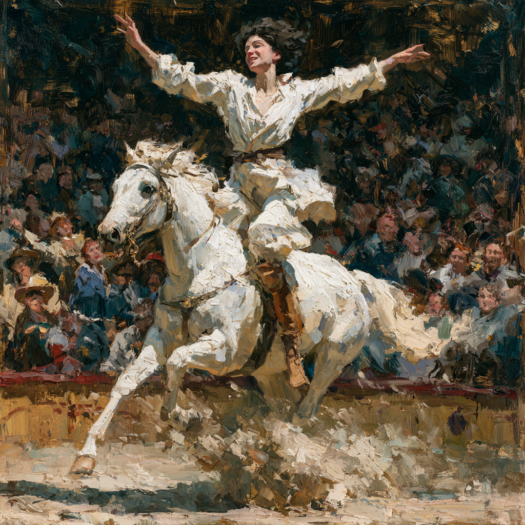 Standing on the Horse at Full Gallop