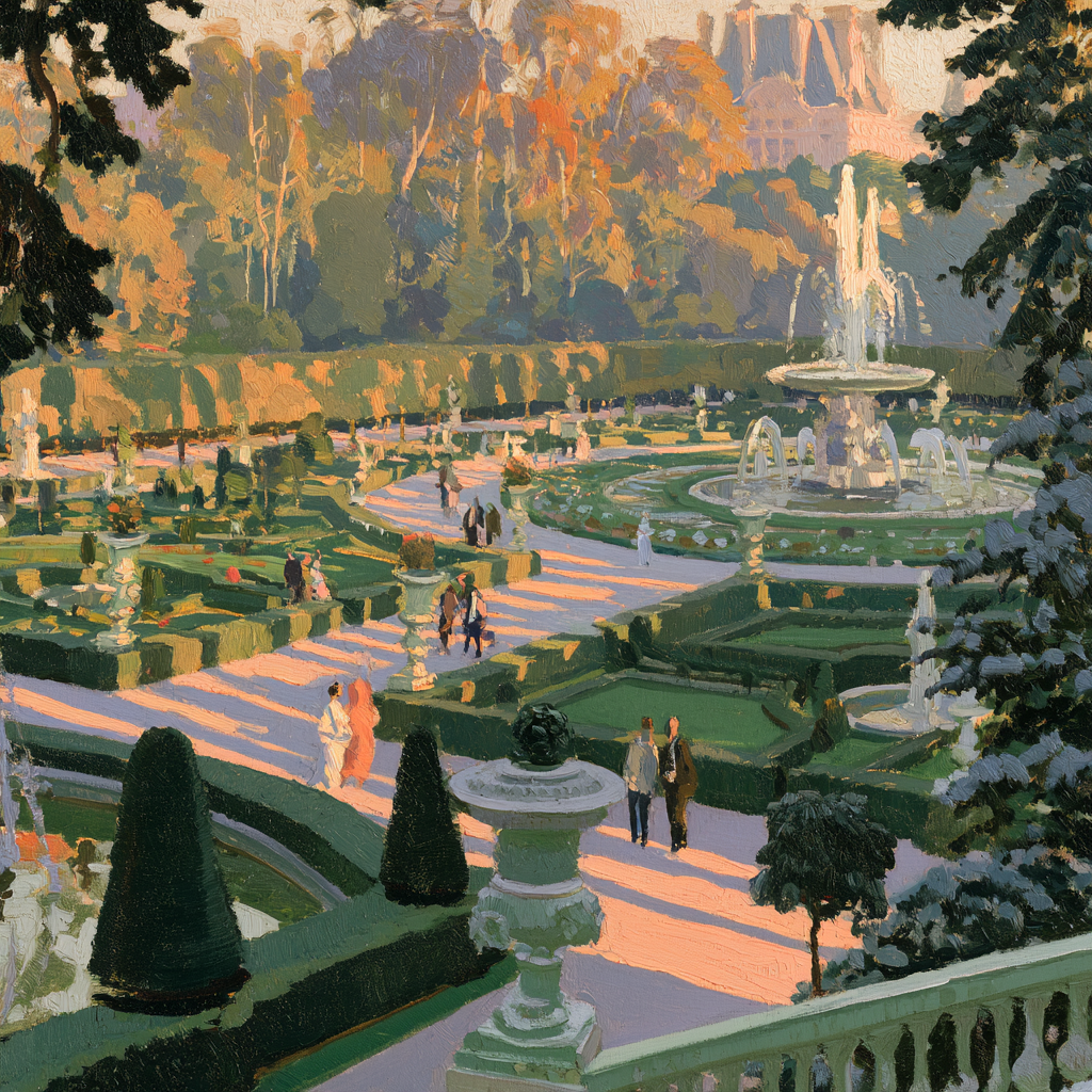 Gemini 3 - The formal gardens of the Tuileries in Paris