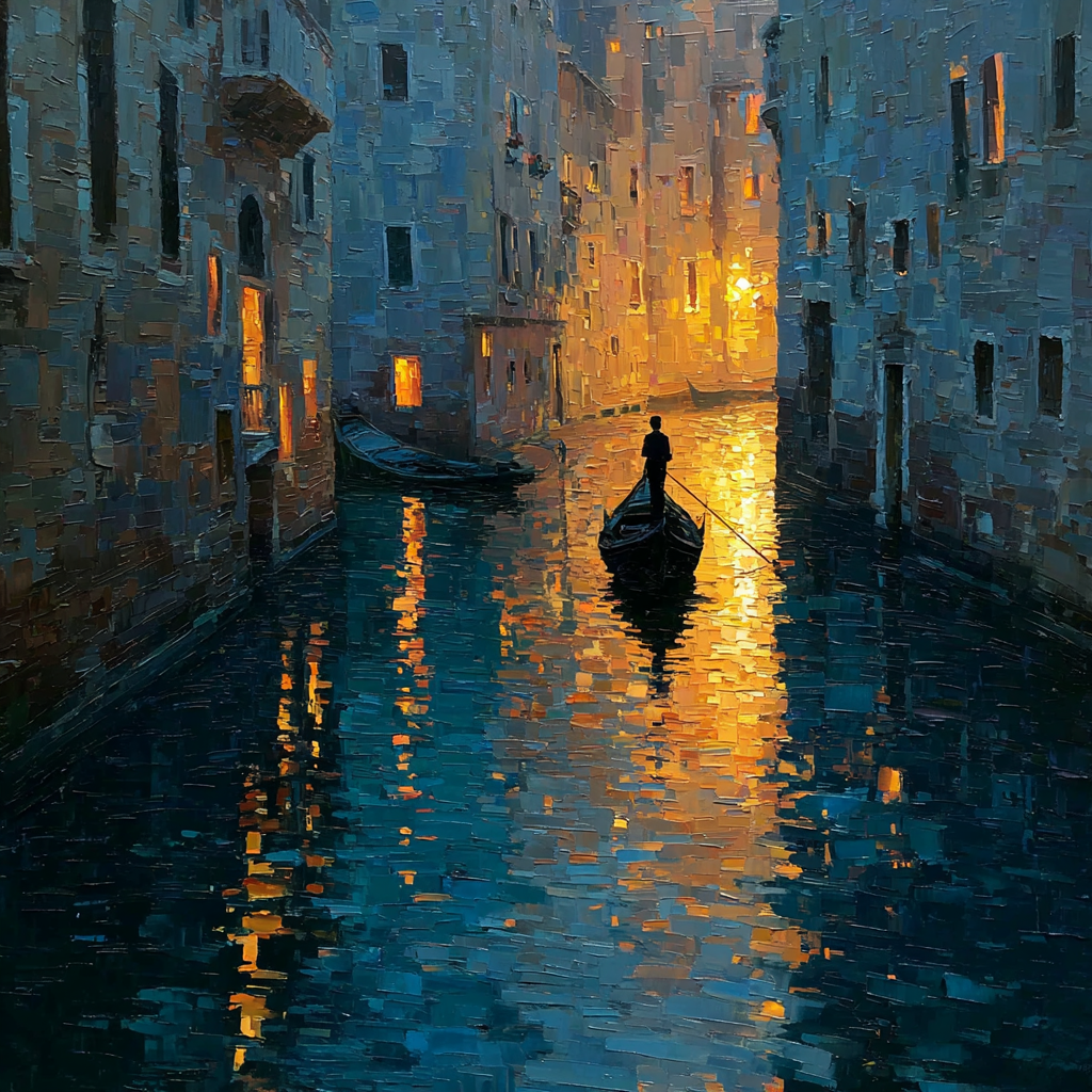 The Song on the Water at Dusk